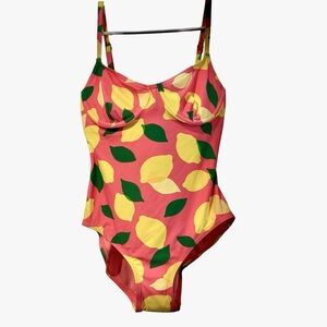 KATE SPADE Sea Star coral lemon one piece swimsuit NWT
